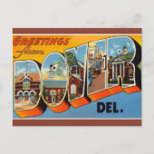 Vintag Big Letter Dover Delaware Postkarte (Vorderseite)