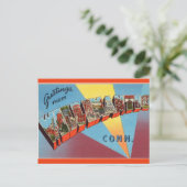 Vintag Big Letter Willimantic Connecticut Postkarte (Stehend Vorderseite)