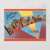 Vintag Big Letter Willimantic Connecticut Postkarte (Vorderseite)