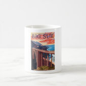Vintag Big Sur Bixby Bridge USA Tourismus Kaffeetasse (Mittel)