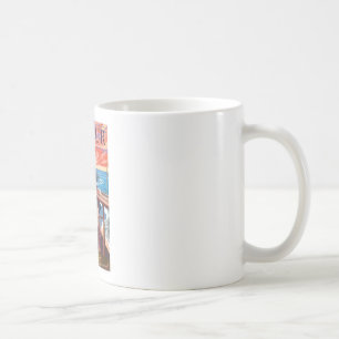 Vintag Big Sur Bixby Bridge USA Tourismus Kaffeetasse