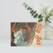 Vintag Big Sur: Cliffside Waves Postkarte (Stehend Vorderseite)