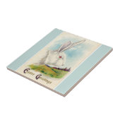 Vintag Big White Oaster Rabbit Light Blue Fliese (Seite)