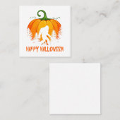Vintag Bigfoot Pumpkin Halloween Quadratische Visitenkarte (Vorne/Hinten)