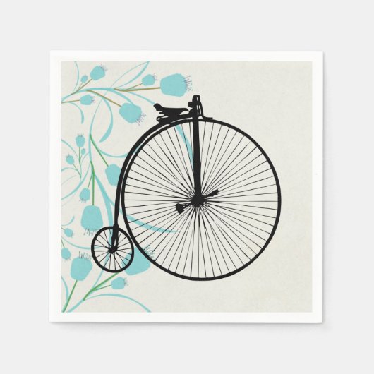 Vintag Bike Cocktail Napkin Serviette (Vorderseite)