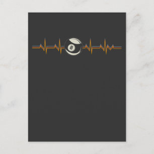 Vintag Billard Heartbeat Pool Aight Ball Billard Postkarte