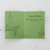 Vintag Billard Tischpool Player Antiquitätensprach Karte (Innenseite)