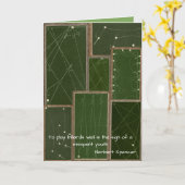 Vintag Billard Tischpool Player Antiquitätensprach Karte (Gelbe Blume)