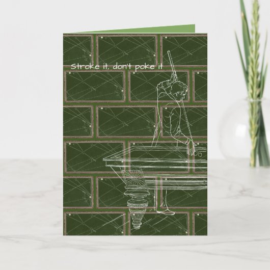 Vintag Billard Tischpool Player Antiquitätensprach Karte (Vorderseite)