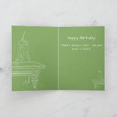 Vintag Billard Tischpool Player Antiquitätensprach Karte (Innenseite)