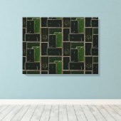 Vintag Billardtisch Billard Tischdecke Art Pool Ha Leinwanddruck (Insitu (Holzboden))