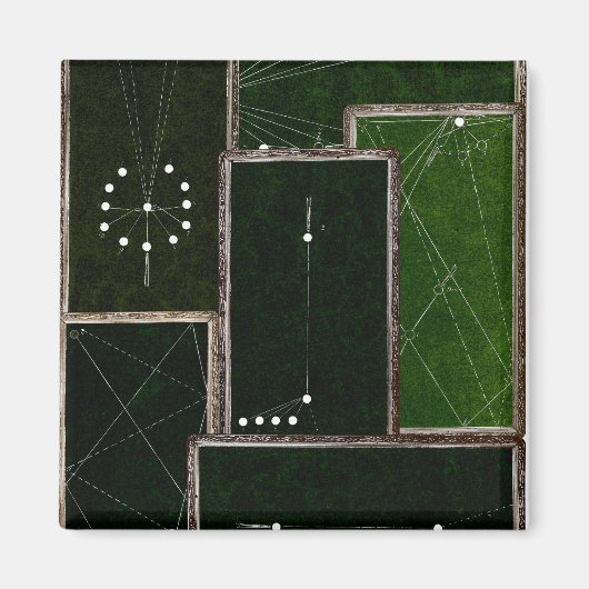 Vintag Billardtisch Billard Tischdecke Art Pool Ha Magnet (Vorne)