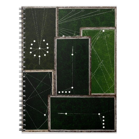 Vintag Billardtisch Billard Tischdecke Art Pool Ha Notizblock (Vorderseite)