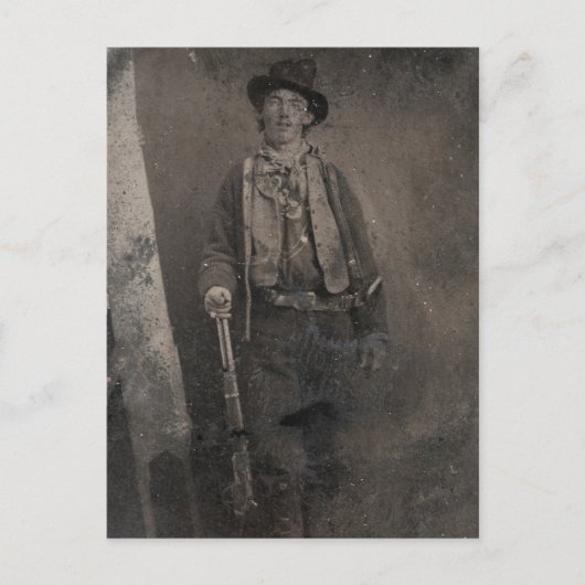 Vintag Billy, das kid Old West-Gesetz Postkarte (Vorderseite)
