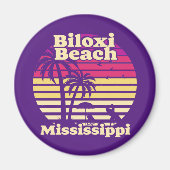 Vintag Biloxi Beach Mississippi Magnet (Vorne)