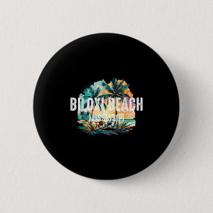 Vintag Biloxi Beach Mississippi Souvenir Retro Su Button