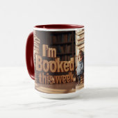 Vintag bin ich diese Woche gebucht Tasse (Vorderseite Links)