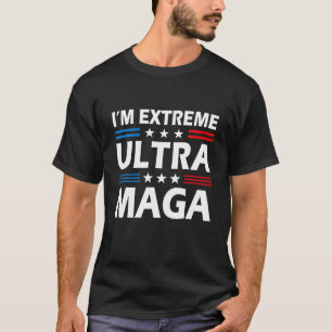 Vintag bin ich Extreme Ultra Maga US-Flagge Trump  T-Shirt
