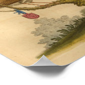 Vintag Bird Brown-Schriftzüge Poster (Ecke)