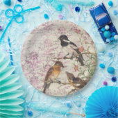 Vintag Bird Ephemera Decoupage Pappteller (Party)