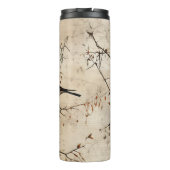 Vintag Bird Manuskript Thermosbecher (Rückseite)