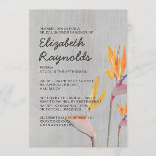 Vintag Bird of Paradise Bridal Dusche Einladungen