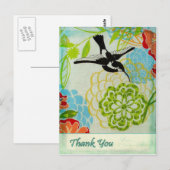 Vintag Bird Vielen Dank Postkarte (Vorne/Hinten)