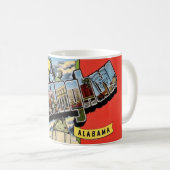 Vintag Birmingham AL Grußveranstaltung Tasse (VorderseiteRechts)
