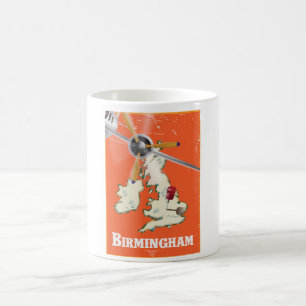 Vintag Birmingham Travel Poster Kaffeetasse
