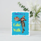 Vintag Black Americana CAKE WALK Postkarte (Stehend Vorderseite)