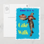 Vintag Black Americana CAKE WALK Postkarte (Vorne/Hinten)