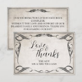 Vintag Black Art Deco Wedding Danke (Vorne/Hinten)