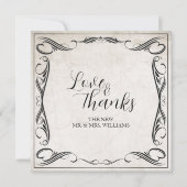 Vintag Black Art Deco Wedding Danke (Vorderseite)