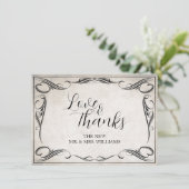 Vintag Black Art Deco Wedding Danke (Stehend Vorderseite)