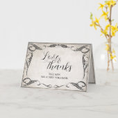 Vintag Black Art Deco Wedding Danke Karte (Gelbe Blume)