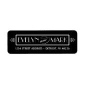 Vintag Black Art Deco Wedding Monogram (Vorne)
