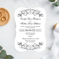 Vintag Black Blüh White Wedding