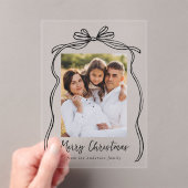 Vintag Black Bow Frohe Weihnachts-Foto Acryleinladungen (Insitu (Handheld))