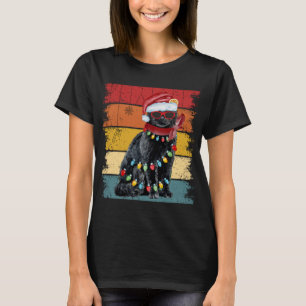 Vintag Black Cat Christmas Lights Cat Lover Chris T-Shirt