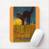 Vintag Black Cat Halloween Mousepad (Mit Mouse)