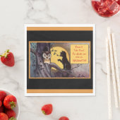 Vintag Black Cat Halloween Serviette (Beispiel)
