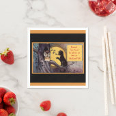 Vintag Black Cat Halloween Serviette (Beispiel)