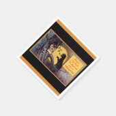 Vintag Black Cat Halloween Serviette (Ecke)