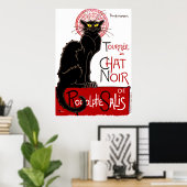 Vintag Black Cat Le Chat Noir Poster (Heimbüro)