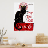 Vintag Black Cat Le Chat Noir Poster (Küche)