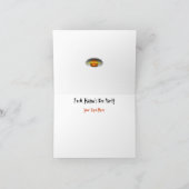 Vintag Black Cat Pumpkin Invite Card Einladung (Innenseite)