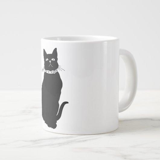 Vintag Black Cat Tasse (Vorderseite Rechts)