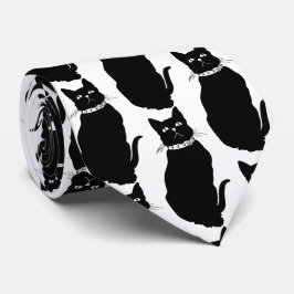 Vintag Black Cat Tote Bag Krawatte