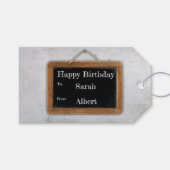 Vintag Black Chalk Board Einzigartige Schule Gebur Geschenkanhänger (Vorderseite (Horizontal))