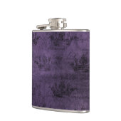 Vintag Black Crown Royalty Dunkel Lila Flachmann (Links)